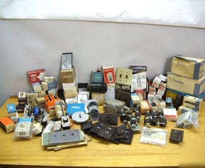 Lot of household switches cover plates outlets & more 