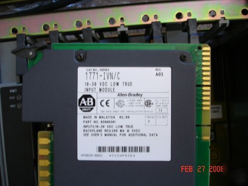 Ab plc-5/40B/e complete system w/ethernet card, tested