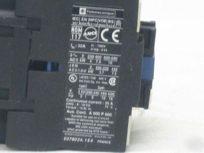 Telemecanique iec contactor LC1D1810G6 3DY36