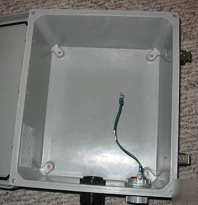 Allied fiberglass enclosure hinged latched 8X10X12 nema