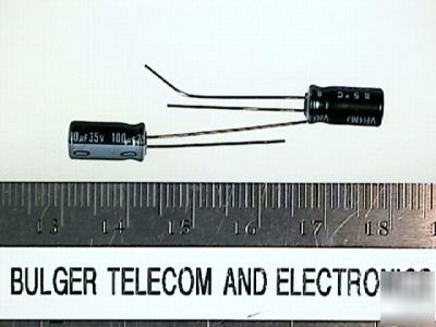 100UF 35VOLT radial electrolytic capacitor <<lot of 2>