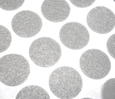 Self-adhesive felt feet ~ silver gray 1 inch dia (50)