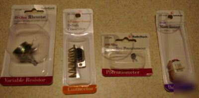 Mixed lot of radioshack rheostats, potentiometer, etc.