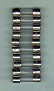 10 x 125MA ,quick blow glass fuse 20MM,100MA TO20A also