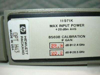 Hewlett packard agilent 11971K harmonic mixer 18-26.5
